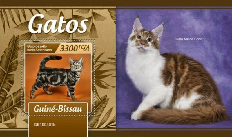 Guinea-Bissau - 2019 Cat Breeds on Stamps - Stamp Souvenir Sheet - GB190401b