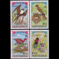 MONTSERRAT 1988 - Scott# 672-5 Birds Specimen Set of 4 LH