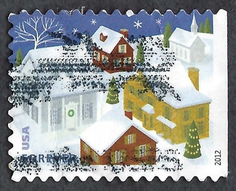 United States #4715 Forever (45¢) Snow-Covered Buildings. Used.