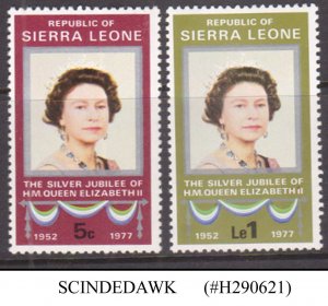 SIERRA LEONE - 1977 SILVER JUBILEE OF CORONATION OF QEII - 2V MNH