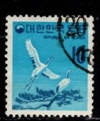Korea - #643 Red Crested Cranes - Used