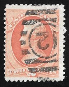 #183 2 cents Jackson Fancy Cancel Stamp used AVG