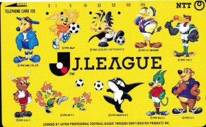 Telphone Card Japan  Soccer   Japan Junior League Team Logos