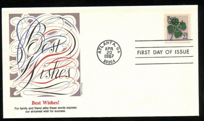 US 2271 Special Occasions - Best Wishes UA Fleetwood cachet FDC