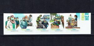 Australia: 2021, Frontline Heroes, self-adhesive booklet stamps, MNH