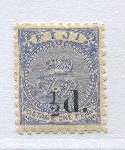 Fiji QV 1892 1/2d on 1d  mint o.g. hinged