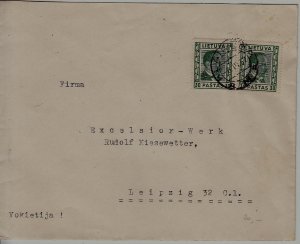 Lithuania used cover 6.3.37 Klaipeda