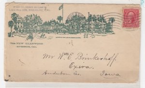 USA 1903 The New Glenwood Illustrated Cover To Iowa Postal History BP2498