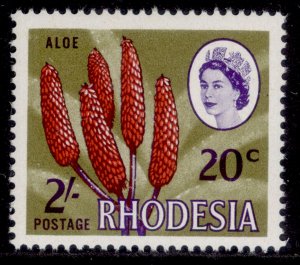 RHODESIA QEII SG411, 2s 20c dull red violet & sage-green, NH MINT.