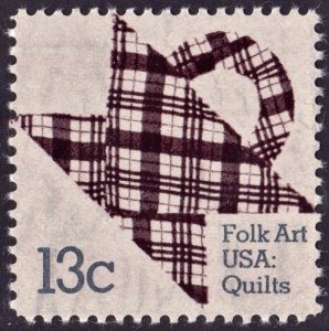 SC#1748 13¢ American Quilts Single (1978) MNH