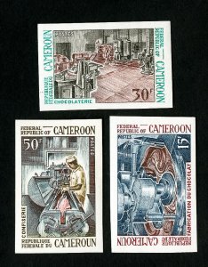 Cameroon Stamps # 489-91 Imperf NH