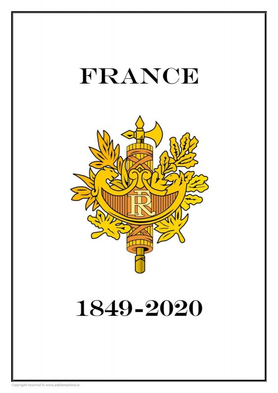 France 1849-2020 PDF PDF(DIGITAL) STAMP ALBUM PAGES