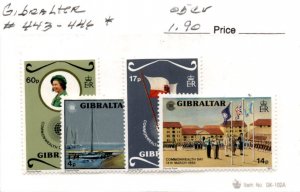 Gibraltar, Postage Stamp, #443-446 Mint LH, 1983 Commonwealth Day (AC)