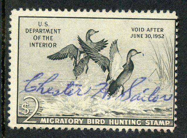 U.S. Scott RW18 1951 Used Hunting Permit Stamp 