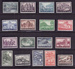 Greece-Sc.#691-707-unused NH definitive set-Tourist Publicity-1961-