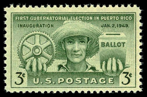 US Sc 983 MNH 1949 3¢ Puerto Rico Elections