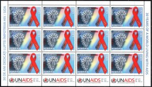 Romania. 2011. Small sheet 6535. Medicine, AIDS. MNH.