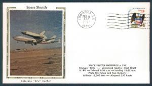 Space Shuttle Enterprise - Colorano Silk Cachet  MG