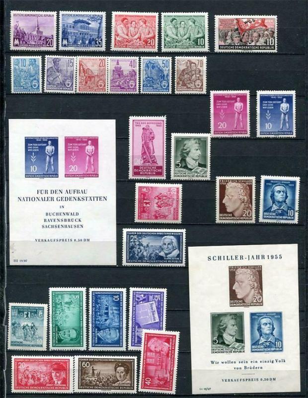 Germany 1955 Mi 447-509 MNH/MH Complete Year (-9 stamps)+3 Blocks Mi 11-3 2501