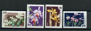 China #1189-1192 (CH590) Complete 1958 Orchids in colors, MNH, VF