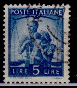 Italy, 1929, Democracy, Family and Scales, 5L, used