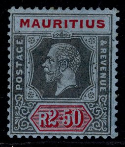 MAURITIUS GV SG239, 2r 50 black & red/blue, M MINT. Cat £29.