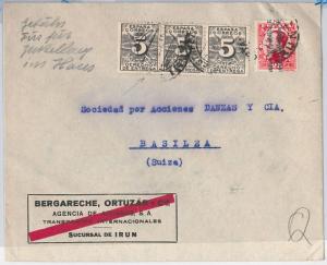 SPAIN  España - POSTAL HISTORY - Edifil 592 Fiscales on COVER ! 1932