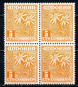 Spanish Andorra #38 Block of 4 MNH