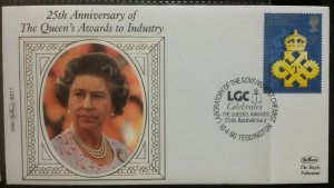 GB 1990 Queens Industry Awards Benham BS24-27 Limited Edition Silk Cover FDC