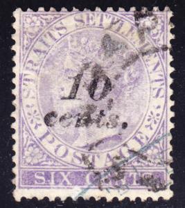 Malaya Straits Settlements Scott 33  F+ used.