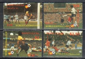 Saint Lucia Stamp 578-581  - 82 World Cup Soccer Championships