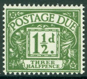 SG D58, 1½d green, NH MINT. WMK MULT CROWN