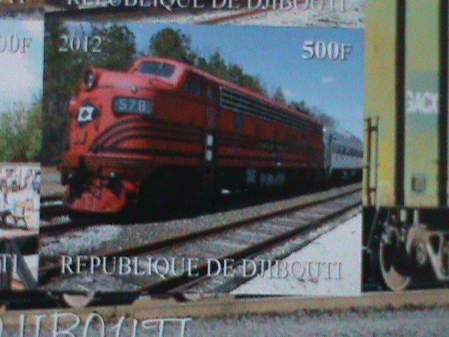 ​DJIBOUTI-2012-CLASSIC & MODEN TRAINS IMPERF-MNH S/S-VF WE SHIP TO WORLDWIDE