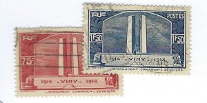 France SCV#311-312 Used VF...Stamps are Iconic!