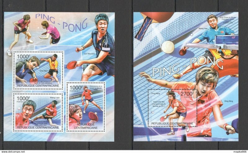 2011 Central Africa Sport Ping Pong Table Tennis Bl+Kb ** Ca1007