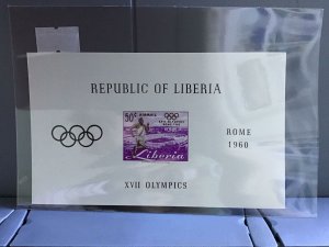 Liberia Olympics Rome 1960 imperf mint never hinged stamp sheet R26857 