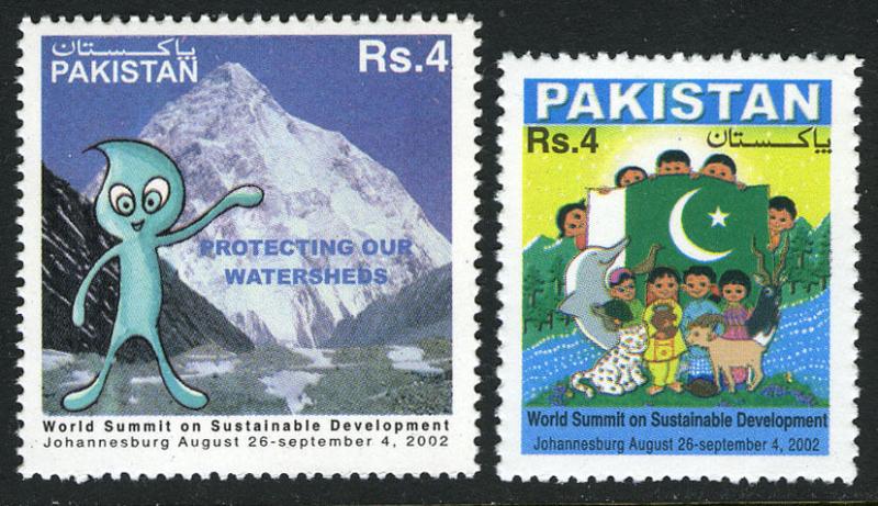 Pakistan 994-995, MNH. World Summit on Sustainnable development, 2002