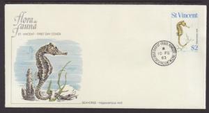 Saint Vincent 669 Seahorse 1983 Fleetwood U/A FDC