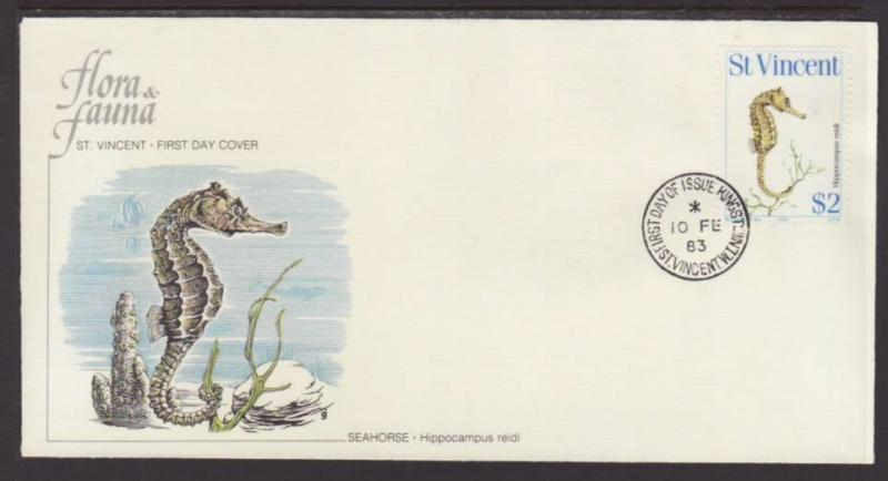 Saint Vincent 669 Seahorse 1983 Fleetwood U/A FDC