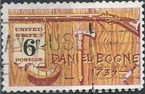 US 1357 (used) 6¢ Daniel Boone (1968)