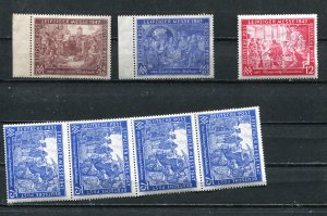 Germany 1947/8 Leipzig fair strip of 4 + singles MNH 8159