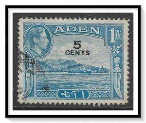 Aden #36 Harbor Surcharged Used