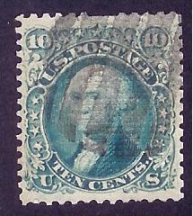 US #96 10¢ WASHINGTON, F GRILL, XF, Used