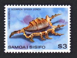 Samoa Scorpion Conch Shell $3 1v SG#530b SC#494