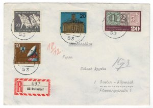 Germany 1966 Cover Stamps Scott 879A/933 Church Philately Second World War Satel