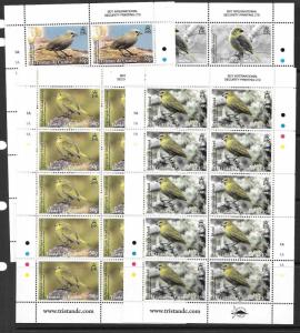 TRISTAN DA CUNHA SG1100/3 2014 FINCHES SHEETLETS MNH