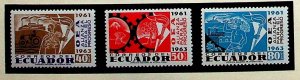 ECUADOR Sc 715-7 NH ISSUE OF 1964 - ECONOMICAL PROGRESS