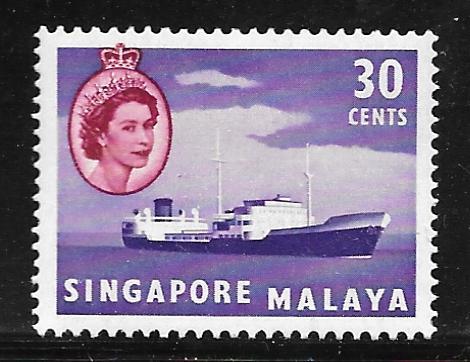 Singapore 38: 30c Oil tanker, MH, F-VF