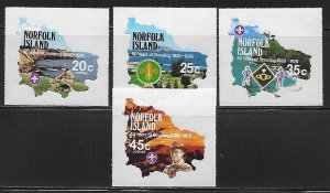 Norfolk Island 231-234 50th Norfolk Scouts set MNH