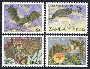 EDSROOM-13891 Zambia 466-469 MNH 1989 Complete Bats